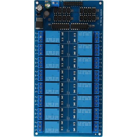 16-Kanal-Relaismodul, elektromagnetische Platine für ARM/AVR PIC SPS, 12-V-Low-Pegel-Trigger (1/5)