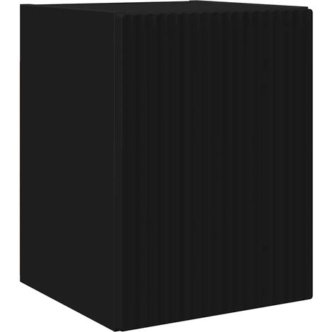 Mueble TV de pared moderno minimalista 30 x 31 x 40 cm almacenamiento práctico de madera contrachapada negro 020054937 (1/5)