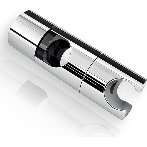 Support Pommeau de Douche, Réglable 18-25 mm, Accroche Pommeau de Douche, Porte Douchette à Main en ABS Chromé, Fixation Durable et Stable, Support de Barre de Douche Universel (1/5)