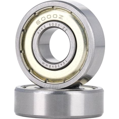 (Lot de 2) 6000ZZ Roulements à billes 10x26x8mm en acier 100Cr6 Double joint métallique (2Z), précision ABEC-3 (P6), pré-lubrification, fonctionnement silencieux, économique (1/5)
