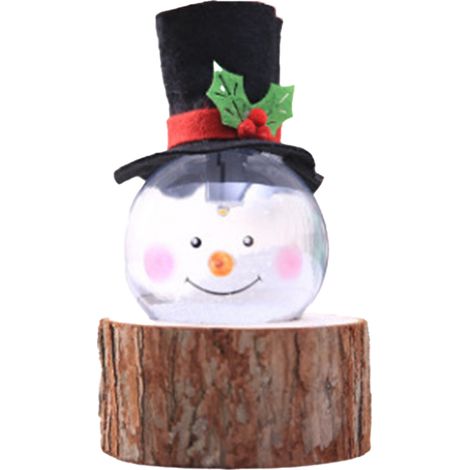 Boule De Décoration De Noël - Bonhomme De Neige - Avec Lumières - Pour Arbre De Noël - Lot De 1 (1/5)