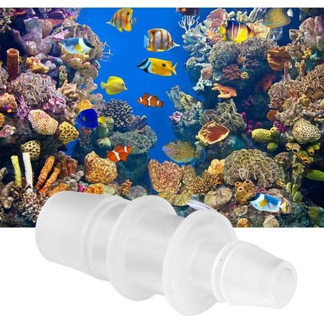 Adaptateur de Tuyau d'aquarium Convertisseur de Tuyau de réservoir de Poisson Connecteur de Tuyau de Tube d'aquarium Accessoires de Tuyau de Pompe à air(12 mm / 16 mm) (1/5)