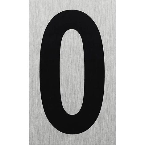 Plaque de porte pricenet aluminium 100x60 mm numéro 0