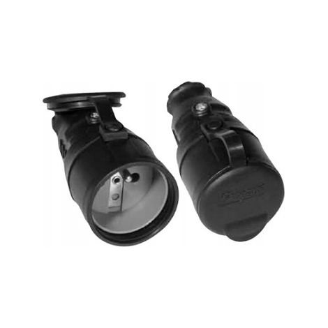 Presa portatile in gomma IP44 nera ViPlast (1/5)