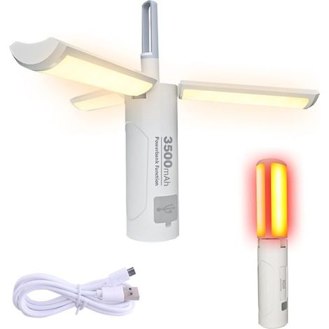 Ultrahelle, wiederaufladbare Campinglaterne, 3 Leuchtmodi, zum Aufhängen (USB) (1/5)