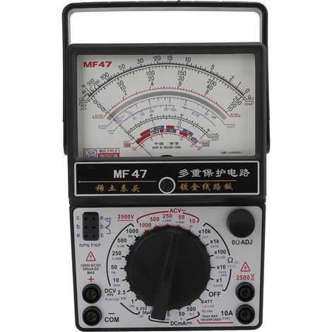 Multimètre Analogique Haute Précision Voltmètre Ampèremètre Pointeur Magnétique Interne Industriel (1/4)