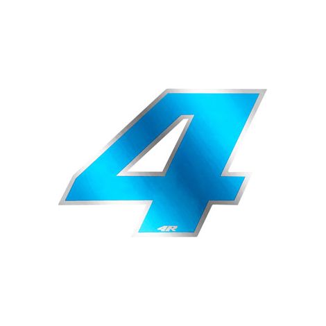Numeri Gara Anodizzati 27 x 37 mm - Colore: BLU - Numeri: 4