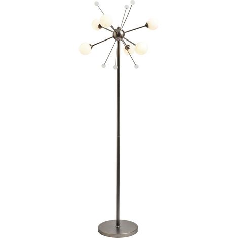 Litecraft Nicholas Sputnik Globe Opal Glass Floor Lamp Indoor Pewter G9 6 Light (1/5)