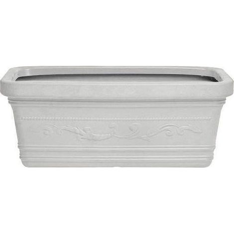 VASO RETTANGOLARE MAXI FESTONATO "BIANCO" 60X32X28HCM (1/4)