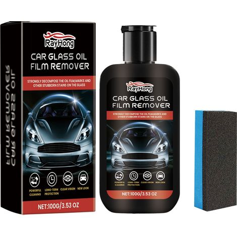 Ölfilmentferner für Autoscheiben, Autoglasreiniger, Fleckenentferner, regen- und wasserfester Ölfilmentferner – 100 g × 1 + Schwamm × 1 -- BIEMMEDUE (1/5)