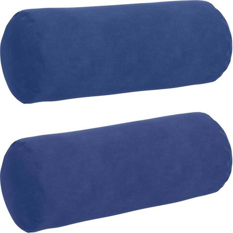 Maison Exclusive - Cojines Bolster 2 pcs Azul Policía Ø 15 x 40 c
