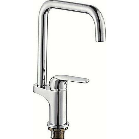 Trade Shop Traesio - Miscelatore Rubinetto Lavello Cucina Canna Alta Monocomando Cromato 52956 -