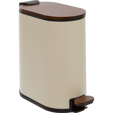 Poubelle argileo ovale 5l beige - 5five