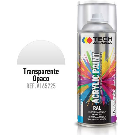 SPRAY ACRILICO TRASPARENTE OPACO 400ML RAL 9201.