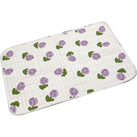 Protège-matelas anti-fuites urinaires double face, antidérapant, lavable, imperméable, en coton purifié, motif tulipe, taille M
