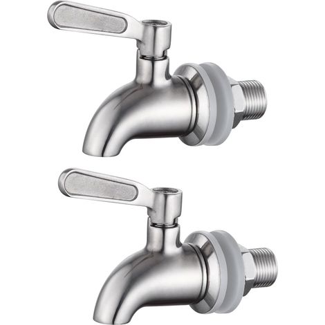 Rubinetti per bevande da 16 mm in acciaio inox, rubinetto di ricambio per dispenser di bevande, argento, argento, acciaio inox, 16 mm, fontane di succo (1/5)