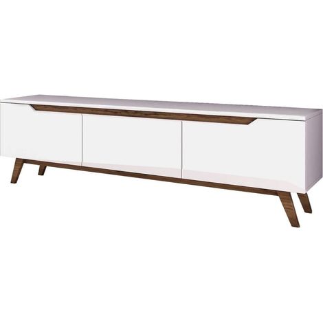 Mueble de TV 3 puertas blanco - L180 cm (1/5)