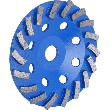 Meule diamantée à 18 dents bleue de 150 mm pour le ponçage du béton, de la pierre et du ciment (1/5)