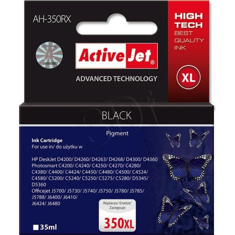 Activejet AH-350RX - Cartucho de tinta HP 350XL, negro, premium (1/2)