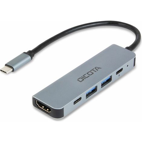DICOTA D32060 hub & concentrateur USB Type C Argent (1/5)