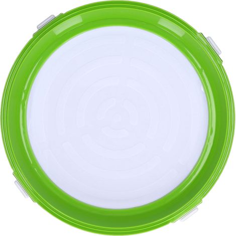 Bac de Conservation Alimentaire Réutilisable et Empilable - Rond avec Couvercle Étanche Vert pour Cuisine (1/5)