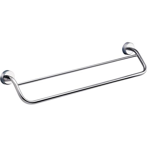 Portsalviette con doppia barra 60 cm in acciaio inox lucido  Monde-C kamalu
