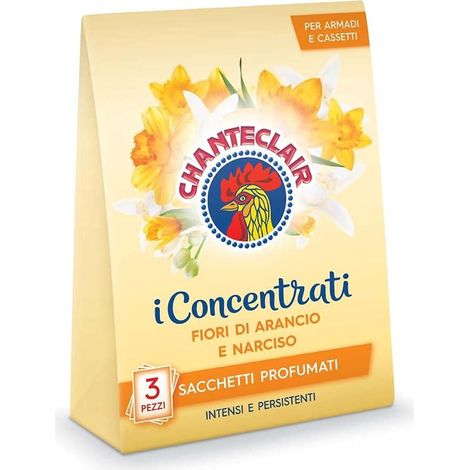 CHANTECLAIR I CONCENTRATI SACCHETTI PROFUMATI  3PZ FIORI DI ARANCIO E NARCISO INTENSI E RESISTENTI (1/4)