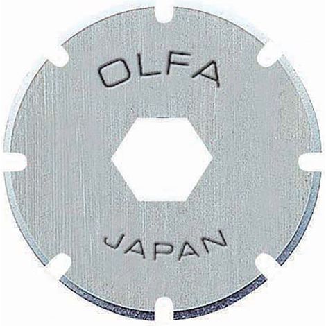 OLFA PRB18-2 - Pack de 2 cuchillas circulares perforadora 18x0,3 mm plateadas