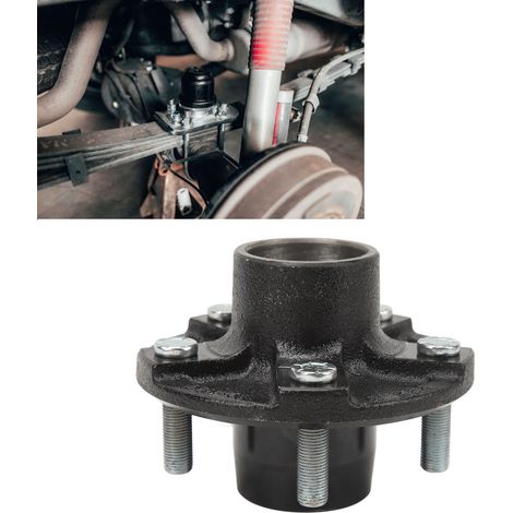 (Vidéo disponible) Kit de moyeu de roue de remorque 2000 lb 5 sur 4,5" pour fusée de remorque de bateau cargo 1" et 1-1/16" (surpoids)