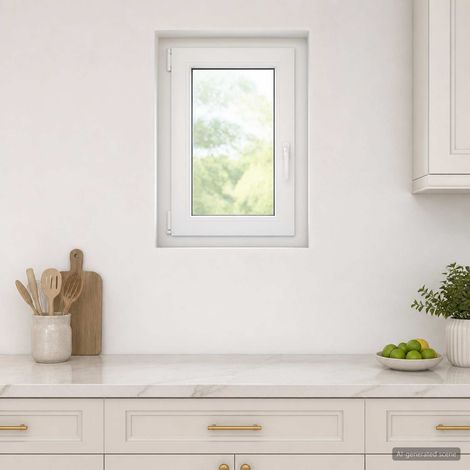 vidaXL Couleur intérieure de la fenêtre de sous-sol blanche RISOR (1/5)