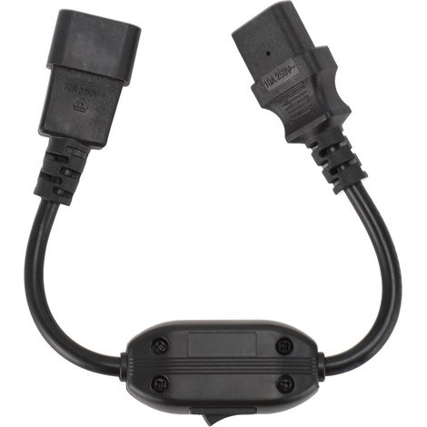 Câble d'alimentation d'extension IEC320 C14 mâle vers C13 femelle, 0,3 mètre, pour ordinateur portable, lampe et haut-parleur. (1/5)