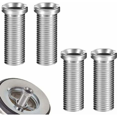 4 Pièces Vis pour Panier D'évier 30mm Acier Inoxydable Vis Creuse Vis de Bonde pour la Vis Évier Panier Vis Accessoires de Fixation pour Cuisine Lavabo（Argent） (1/4)