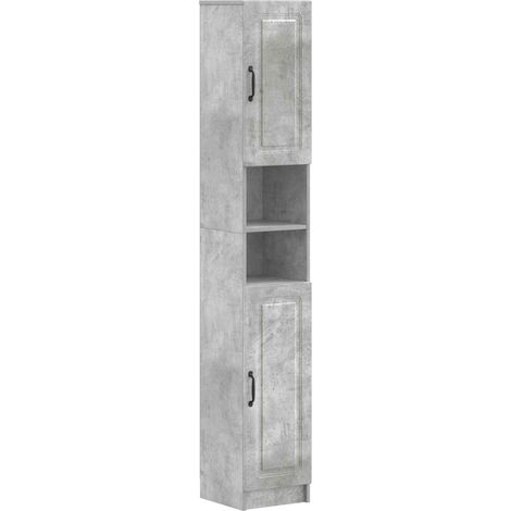 vidaXL Armadio da Bagno con Ripiano Aperto UTRECHT Grigio Cemento (1/5)
