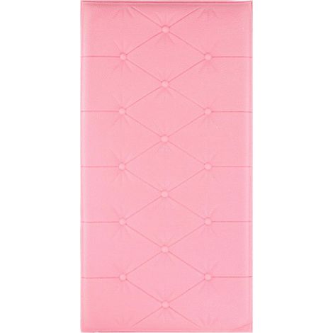 mural autocollant pour téléviseur en matériau XPE léger rose
