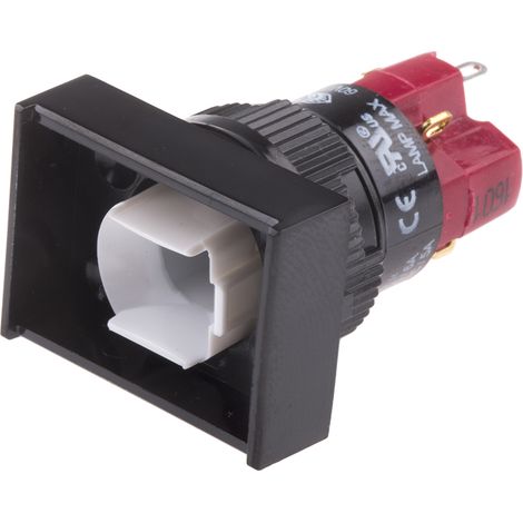Bouton-poussoir, Momentané lumineux, Unipolaire à deux directions (1RT), 5 A @ 250 V c.a., Montage panneau ( Prix pour 1 ) (1/2)