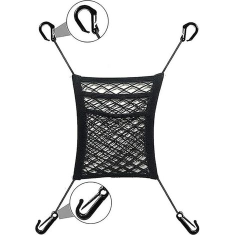 Sac de rangement en filet pour siège de voiture, poche filet de rangement pour siège de voiture, filet pour dossier de voiture (1/5)