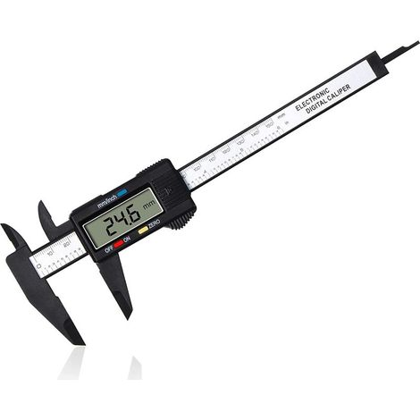 Pied a Coulisse Digital,Pied à Coulisse Numérique Classique de 150 mm / 6 Pouces Avec Grand Écran LCD pour es Mesures Externes, Internes, Profondeur et Pas Outil de Mesure Électronique (1/5)