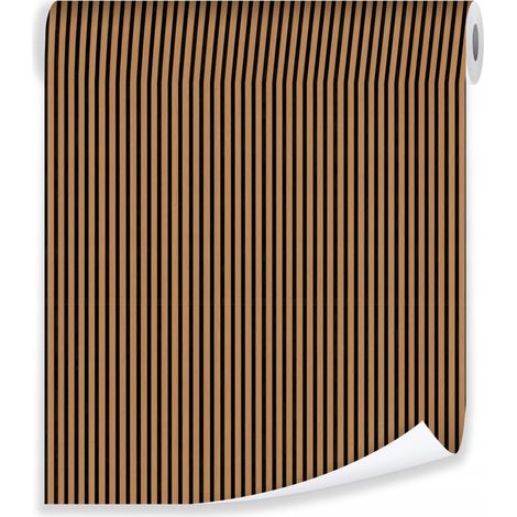 Papier peint rayures bois marron sur Papier peint molleton salon chambre coucher (1/3)