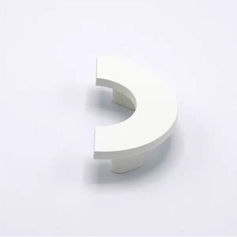 Maniglia mezzo tondo bianca in groffato fine 97x48x22mm - 3111/2 Giotto