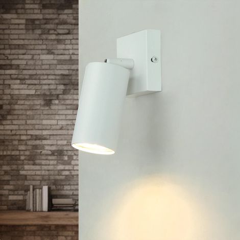 Wandspot Metall GU10 verstellbar Weiß Wandleuchte