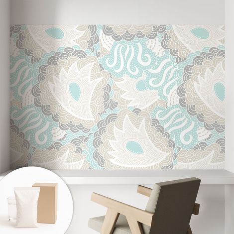 Papier peint intissé mural avec colle pour salon et chambre Décoration murale rapide - Colle incluse gratuite Motifs abstraits 104x70 cm (1/5)