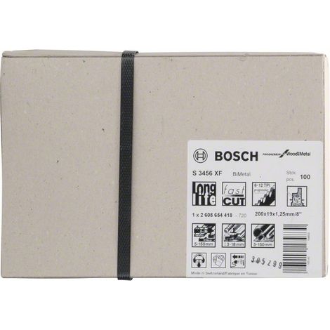 Bosch Säbelsägeblatt S 3456 XF, Progressor for Wood and Metal, 100er-Pack