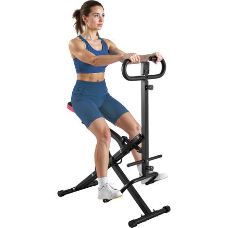 VEVOR Kniebeugenmaschine für tiefe Kniebeugen zu Hause, klappbares Trainingsgerät, Gesäßtrainer mit 12-stufigem einstellbarem Widerstand, Heimtrainingsgerät für Gesäß und Beine, Glute Machine (1/5)