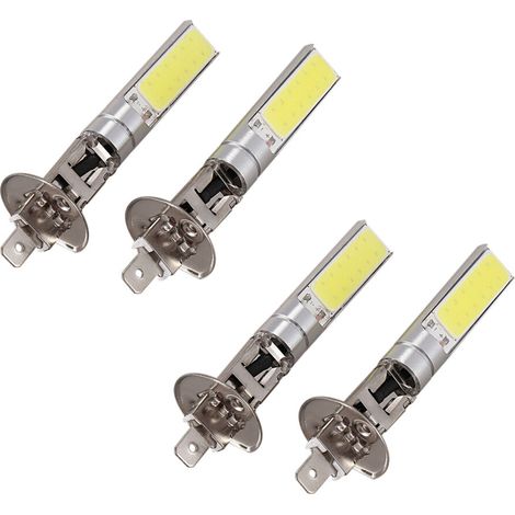 4X H1 Xenon Blanc 6000K 7.5W COB LED SMD DRL Phare Antibrouillard AU Volant Ampoule de Faisceau (1/2)