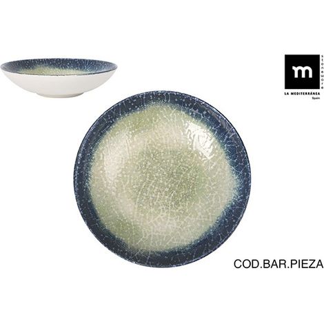 (12 u.) PLATO HONDO STONEWARE OLAF MONACO