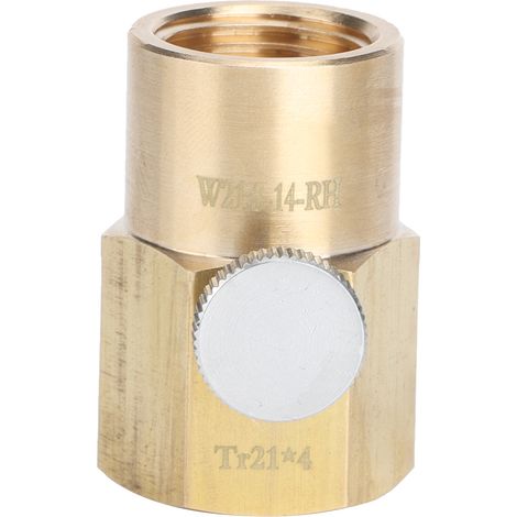 Adaptateur CO2 Tr21x4 vers W21.8-14-RH pour bouteille de CO2 (eau gazeuse) - Connecteur de valve de remplissage (1/5)