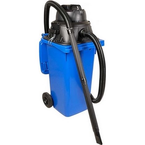 BRB Nass-/Trockensauger/Industriesauger 1100 Watt, mit 120 Liter Behälter (DIN Mülltonne) (blau) (1/2)