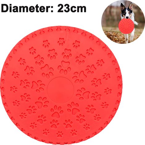 Lot de 2 frisbees volants pour chien, jouet en caoutchouc pour grands chiens. (1/5)