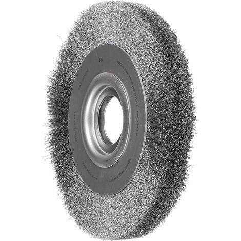 PFERD TOOLS Rundbürste breit ungezopft RBU Ø250x30xvariable Bohrung Stahl-Draht-Ø0,20 Schleifbock (1/4)