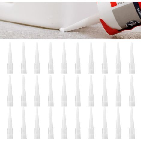 Packung mit 55 Silikonkartuschenspitzen, Ersatzdüsen, Silikonspritzenspitzen, Kartuschenhülsen für Kleb- und Dichtstoffe sowie Kartuschenpistolen (1/5)